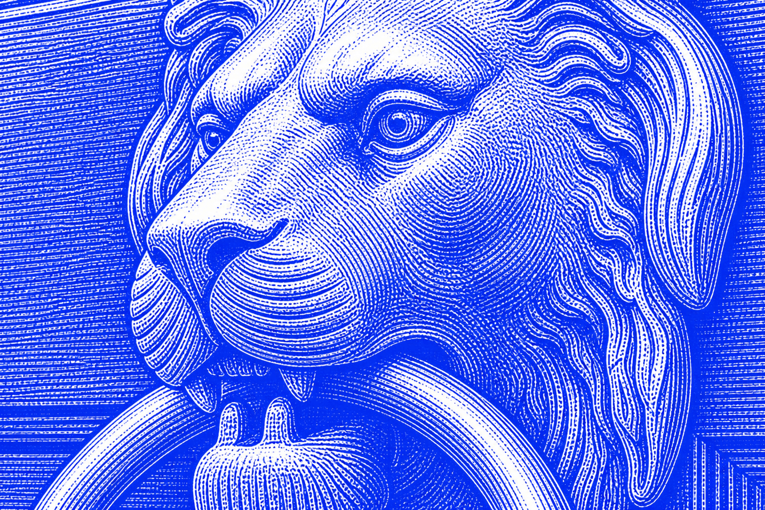 An engraved lion-head door knocker representing a service request.